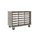 Stevens ID Systems Closed Tray Mobile Classroom Storage w/ Locking Doors - (18) 3.5" Trays Wood in Gray/Black | 36 H x 48 W x 24 D in | Wayfair