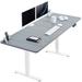 Vivo 71" x 36" Electric Desk w/ Push Button Memory Controller DESK-KIT-1B7B-36 Series Wood/Metal in Gray/White | 70.9 W x 35.5 D in | Wayfair