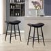 Red Barrel Studio® Johnnathon 27.96" Bar Stool Upholstered/Metal in Black | 27.96 H x 18.71 W x 14.38 D in | Wayfair