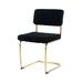 Everly Quinn Xyan Upholstered Back Side Chair Dining Chair, Metal in Yellow | 33.07 H x 20.08 W x 18.9 D in | Wayfair