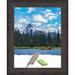 Latitude Run® Dappled Black Brown Narrow Wood Picture Frame, Photo Frame, Art Frame Wood in Black/Brown | 17 H x 14 W x 1 D in | Wayfair