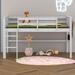 Redwood Rover Perine Wood Loft Bed w/ Hanging Clothes Racks Wood in White | Twin | Wayfair 4120001EA7224267BEF9A04D9898F818