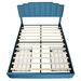 Red Barrel Studio® Trecia Panel Storage Bed Upholstered/Metal/Linen in Blue | 43.3 H x 62.4 W x 83.4 D in | Wayfair