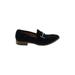 Franco Sarto Flats: Loafers Chunky Heel Classic Black Print Shoes - Women's Size 9 - Almond Toe