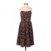 Corey Lynn Calter Casual Dress - Midi: Brown Jacquard Dresses - Women's Size 4