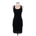 BCBGMAXAZRIA Casual Dress - Bodycon: Black Solid Dresses - Women's Size Medium