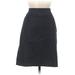 Ann Taylor LOFT Casual A-Line Skirt Knee Length: Gray Stripes Bottoms - Women's Size 8