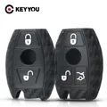 KEYYOU – porte-clés en Silicone et carbone pour Mercedes Benz CLS CLA GL R SLK AMG A B C S