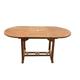 Table de jardin ovale extensible en teck brut 6 personnes