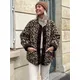 Zack Regen Damenmode Jacke 2023 Winter lässig Damen Pendler Leoparden muster Lamm wolle feste Jacke