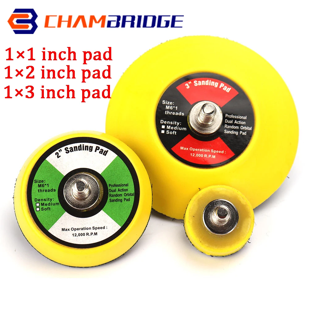 Platorello abrasivo di backup da 25/50/75 mm Dischi abrasivi con gambo da 6 mm con gancio e anello Filettatura M6 per lucidatura Rettifica Utensili elettrici abrasivi