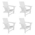 Palms Modern Folding Poly Adirondack Chair (Set of 4)