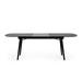 71" Black Rectangular Manufactured Wood Butterfly Leaf Dining Table