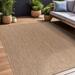 Beverly Rug Indoor/Outdoor Area Rugs Waterproof Patio Porch Garden Carpet Jute Beige 9 x12