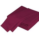 4-Piece Bamboo Viscose Sheet Set for Queen Size Bed Hotel Luxury Silky Soft Bed Sheets 320 Thread Count Sateen Weave Fitted Sheet Flat Sheet Two Pillowcases Burgundy