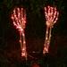 Light Up Halloween Decorations Outdoor Skeleton Arm Stakes Halloween Yard Stakes Decor With 100 LED Lights Halloween Decorations For Garden