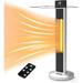 Outdoor Electric Patio Heater 1500W Infrared Patio Heater with Remote 9 Heat Levels 24H Timer Tip-Over & ip34 Protection 35In Towel Space Heater for Backyard