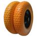 Wheelbarrow Tires 4.80/4.00-8 with 3/4 & 5/8 Bearing 3.5-6 Hub Flat 16 inch Solid Rubber Tire Replacement Wheelbarrow Wheel 4.80-8 for Wheel Barrel Yard Cart Garden Wagon (Set of 2)