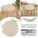 Hxoliqit Round Garden Chair Pads Seat Cushion For Outdoor Bistros Stool Patio Dining Room Seat Cushion Home Textiles Daily Supplies Home Decoration(Beige) for Living Room Or Car