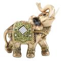 Lucky Elephant Statue Lucky Feng Shui Green Elephant Statue Sculpture Wealth Figurine Gift Home Decoration for Home Shop Decoration (Green)