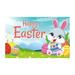 piaybook 2024 Easter Banners and Flags Easter Banner Holiday Decorations Egg Bunny Flag Background Cloth Holiday Party Photo Background Home Garden Outdoor Flag Banner