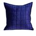 20" x 7" x 20" Transitional Royal Blue Quilted Pillow Cover With Poly Insert