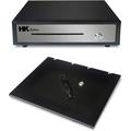 Heavy Duty Black Manual Push Open Cash Drawer With 5Bill/5Coin Stainless Steel With Till Cover