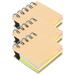 3 Pcs Mini Stickers for Kids Self Adhesive Tabs Office Steno Book Compact Writing Pads