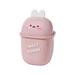 Holloyiver Mini Trash Can with Lid Cute Rabbit Desktop Flip Small Trash Can 0.35 Gallons Countertop Garbage Cans for Bathrooms Kitchens Offices Waste Basket for Dressing Table