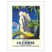 Visit Corsica (Visitez la Corse) - Corte France - Isle of Beauty - Vintage Travel Poster by Jean Jacquelin c.1960 - Bamboo Fine Art 290gsm Paper Print (Unframed) 18x24in