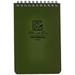 Rite In The Rain 946 Weatherproof Top Spiral Notebook 4 x 6 Green Cover Universal Pattern 1 Pack
