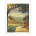 Napa Valley California - Wine Country - Calistoga St. Helena Rutherford Yountville Napa - Vintage Travel Poster by Kerne Erickson - Bamboo Fine Art 290gsm Paper Print (Unframed) 24x32in