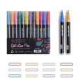 SHENGXINY Watercolor Brush Pens Clearance Double Line Pen Color Hand Account Pen Dream Metal Pen Hand-painted 24 Color Highlighter Marker Pen 2ml Multicolor