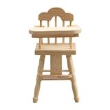 High Chair Model Mini House Baby Chair Prop Wooden Infant High Chair Adornment