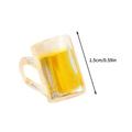 Moocorvic 20Pcs Miniature Mini Beer Drinks Decoration Beer Glass Dollhouse Fake Beer Glass for Doll House Birthday Party Cake Decorations