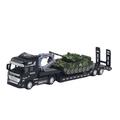 Waroomhouse Container Truck Toy Design Toy 1 Set Flatbed Truck Container Toy Miniature Camouflage Tank Military Vehicle Model Diecast Alloy Pull Back Car Toy 1 50