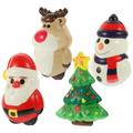 4 Pcs Christmas Ornament The Gift Squeeze Toy For Party Elk Slow Rebound Doll Foam Ball