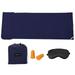 Uxcell 82.6x63 inch Sleeping Bag Liner Travel Hotel Camping Sleep Sheet Sack Set for Backpacking Navy Blue