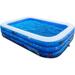 Open Box FUNAVO Inflatable Swimming Pools 100 X71 X22 Family Swimming Pool - BLUE