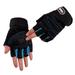 YEAHOO Gym Gloves Fitness Heavyweight Training Gloves Men Women Body Building Half Finger Non-Slip Gloves Wrist Weightlifting Sports(Light Blue)M