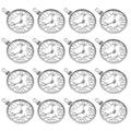 60 Pcs Earring Pendants Decorative Retro Bracelet Jewelry DIY Antique Charm Creative Hangings Clock Accessories Alloy