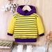 eczipvz Baby Girl Clothes Toddler Baby Boy Girl Color Block Sweatsuit Clothes Stripe Long Sleeve Hoodie Sweatshirt Top Fall (Yellow 6-12 Months)