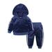 Winter Savings Clearance 2023! TUOBARR Toddler Boy Outfits Toddler Infant Baby Boy Clothes Cute Style Long Sleeve Hoodie Tops Sweatsuit Pants Outfit Set Navy 9-12 Months