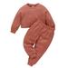 Meuva Kids Baby Boys Girls Patchwork Long Sleeve Sweatshirt Tops Solid Pants Trousers Outfit Set Track Boys Outfit Baby Boy Clothes Cotton Gab Baby Boy 4 Piece Set Boy