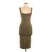 Forever 21 Casual Dress - Midi: Tan Solid Dresses - Women's Size Large