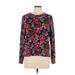 Lands' End Cardigan Sweater: Red Floral Sweaters & Sweatshirts - Women's Size Large Petite