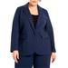 Plus Size Women's 9-To-5 Stretch One Button Work Blazer by ELOQUII in Maritime Blue (Size 20)