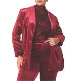 Plus Size Women's Slim Tuxedo Blazer by ELOQUII in Biking Red (Size 14)