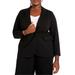 Plus Size Women's 9-To-5 Stretch One Button Work Blazer by ELOQUII in Totally Black (Size 18)