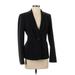 Calvin Klein Blazer Jacket: Below Hip Black Print Jackets & Outerwear - Women's Size 4